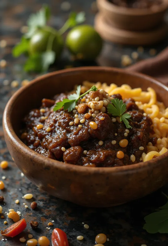 Mole poblano tálalva csirkehússal és rizzsel