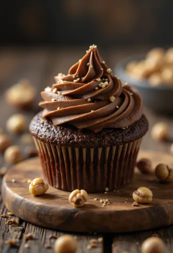 Nutellás Cupcake tálalva