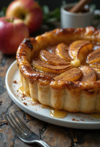 Tarte Tatin fahéjjal, karamellizált alma és aranybarna tészta