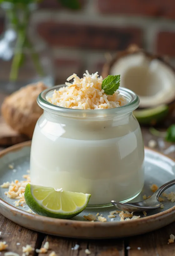 Vegán kókusztejes panna cotta pohárban