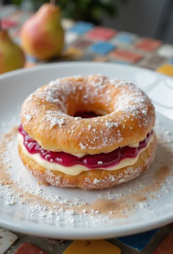 Cactus Pear Doughnut frissen tálalva