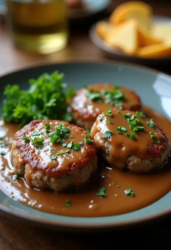 Keto amerikai szaftos húspogácsa tál