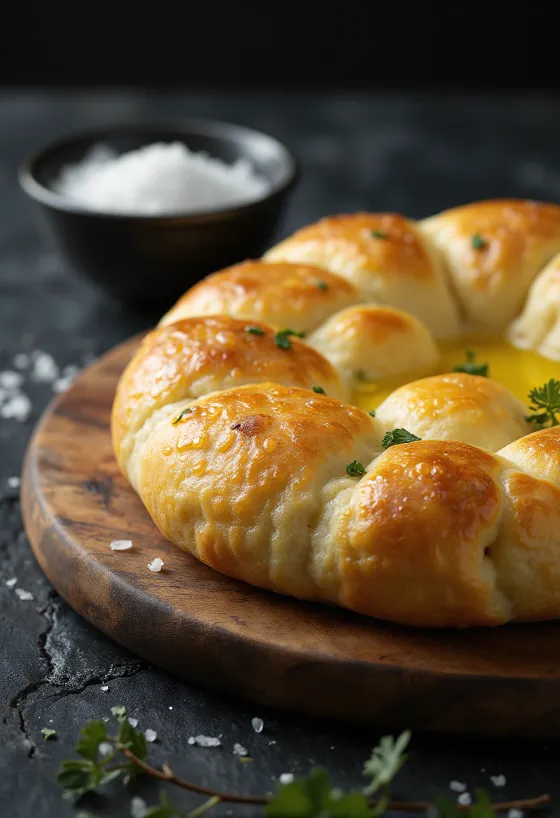 Krumplis focaccia tálalva