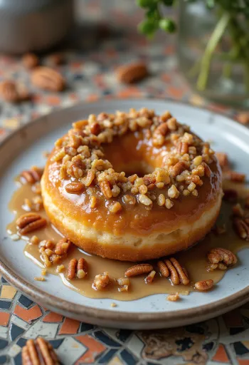 Praline Doughnut frissen tálalva
