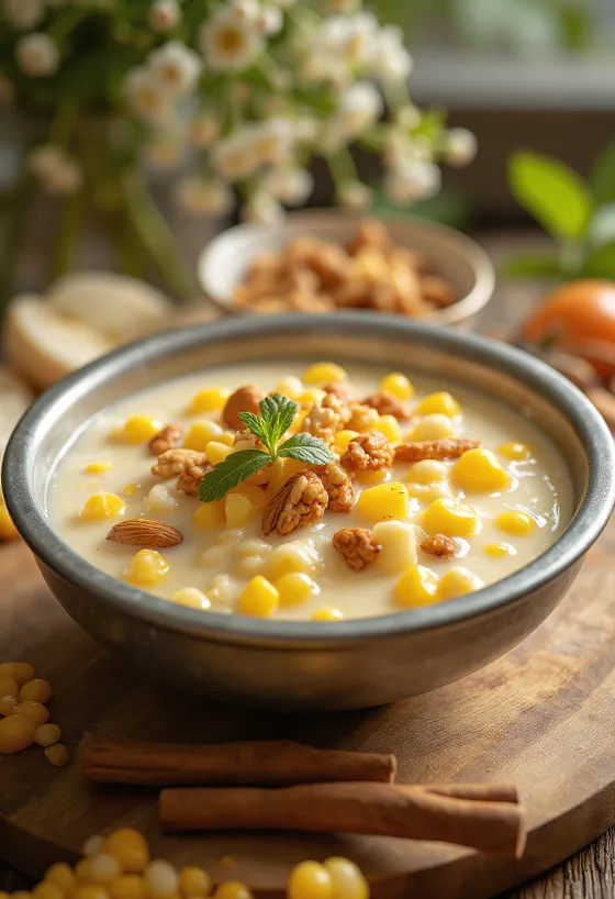 Sweet corn payasam, gazdag és krémes kukoricás indiai desszert
