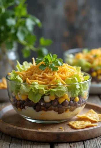 Taco saláta tálalva