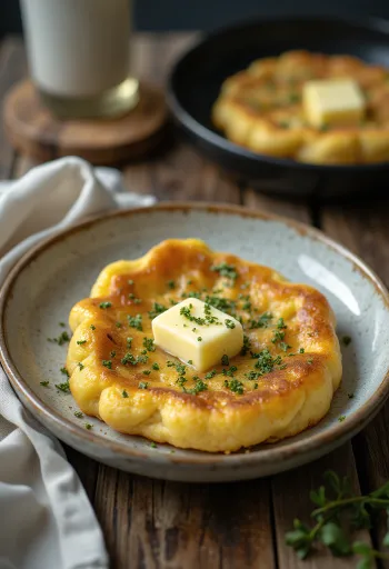Crumpet oregánóval aranybarna, puha sütemények