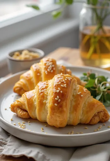 Currys csirkés croissant tálalva