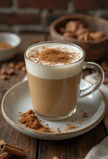 Fahéjas-fűszeres habos tea csészében