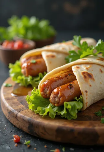 Hot Dog Wrap tálalva
