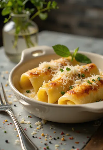 Krumplis és parmezános cannelloni sült aranybarna kéreggel