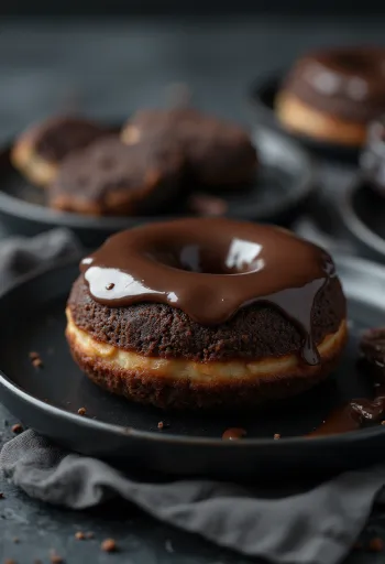 Mud Doughnut tálalva csokoládéval