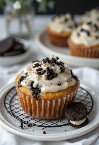 Oreo Cupcake tálalva