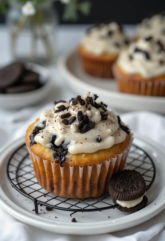 Oreo Cupcake tálalva