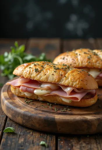 Panini sonkával és mozzarellával, ropogós kenyérrel
