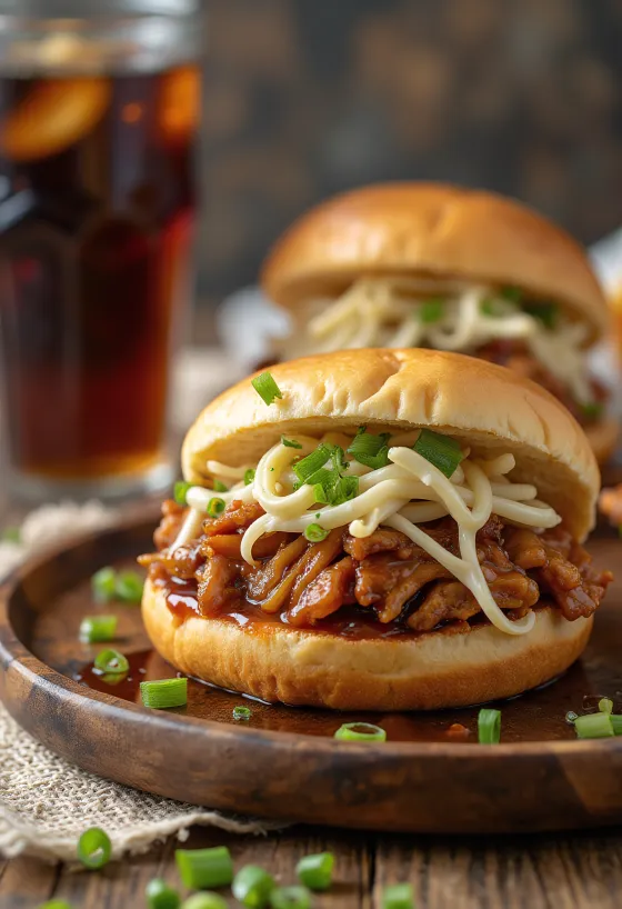 Pulled Pork Bao tépett sertéshússal és coleslaw-val