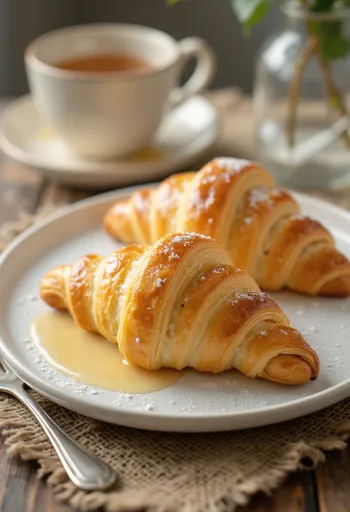 Ricottás croissant tálalva