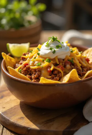 Taco tál tálalva