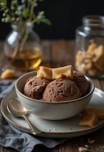 Toblerone Ice Cream fagylalt tálalva