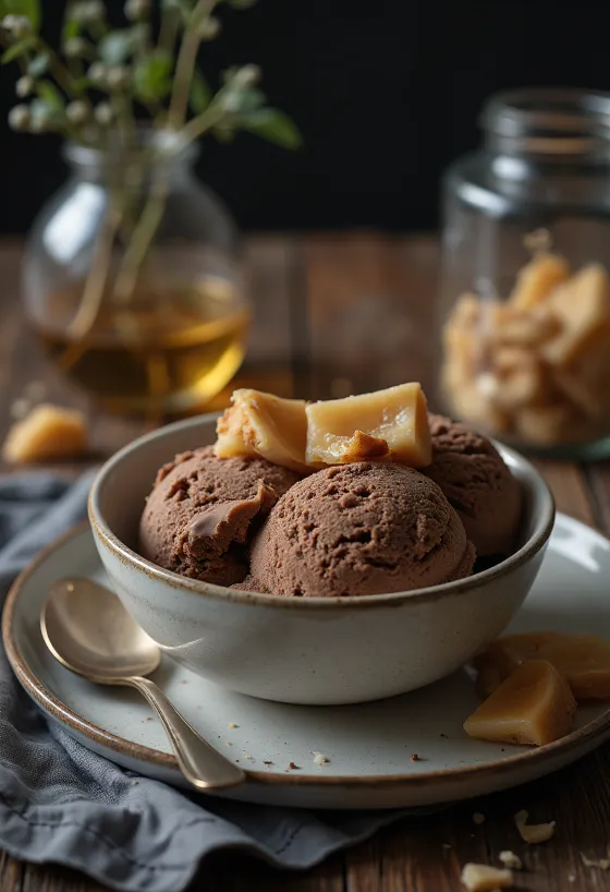 Toblerone Ice Cream fagylalt tálalva