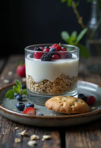 Zabkekszes alapú panna cotta pohárban