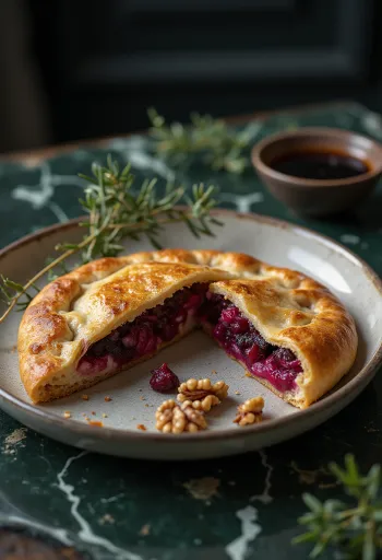 Céklás calzone frissen sütve