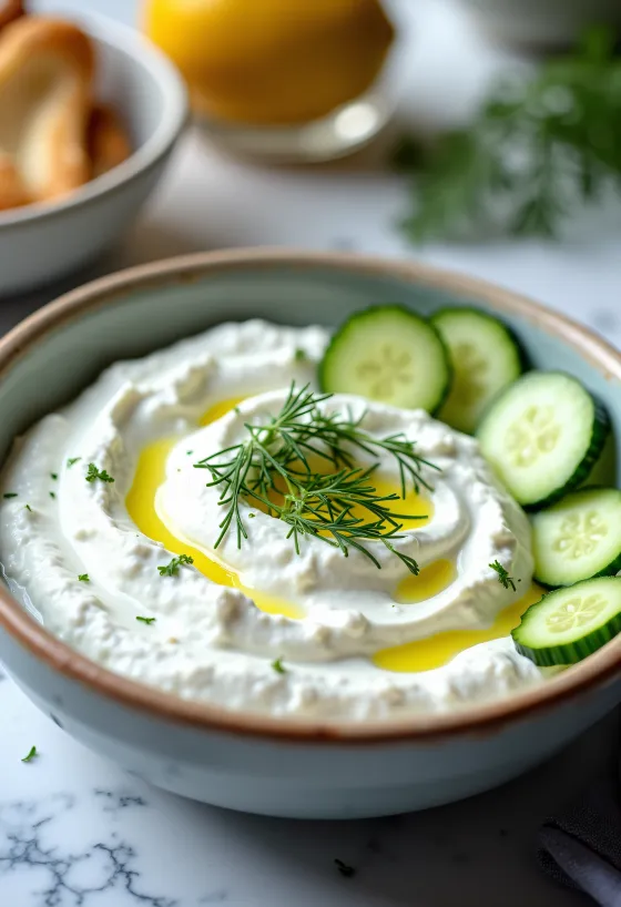 Keto tzatziki mártogatós