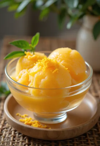 Orange Sorbet tálalva