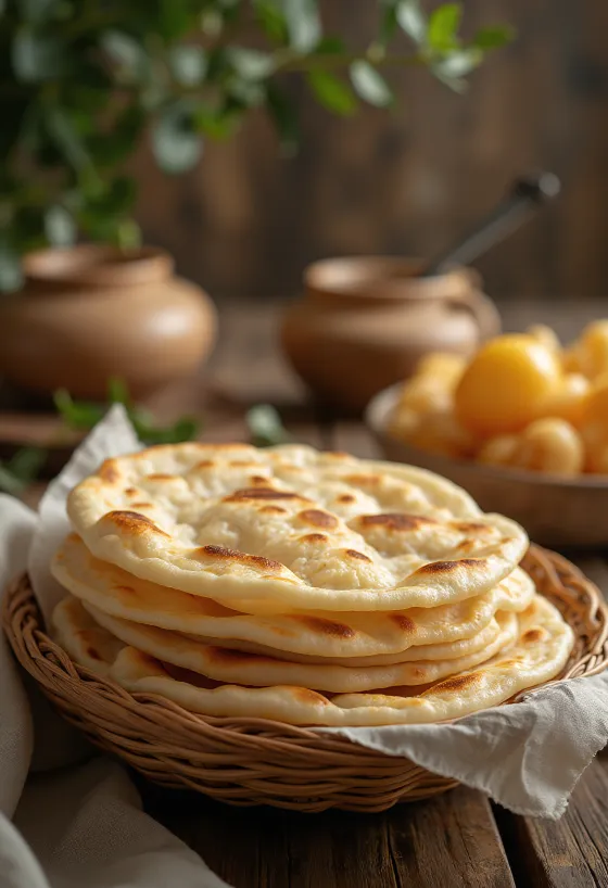 Autentikus indiai roti teljes kiőrlésű lisztből