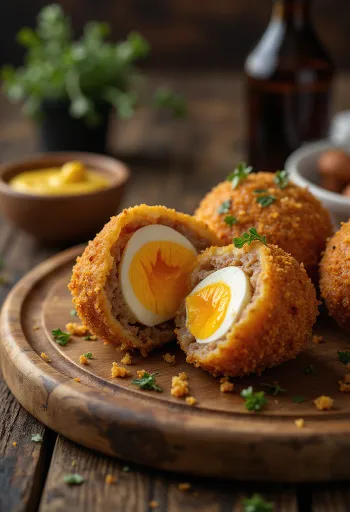 Scotch egg air fryer-ben készítve, kívül ropogós, belül szaftos