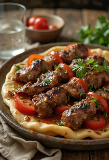 Tandır Kebab lassan sült bárányhússal és fűszeres vajjal