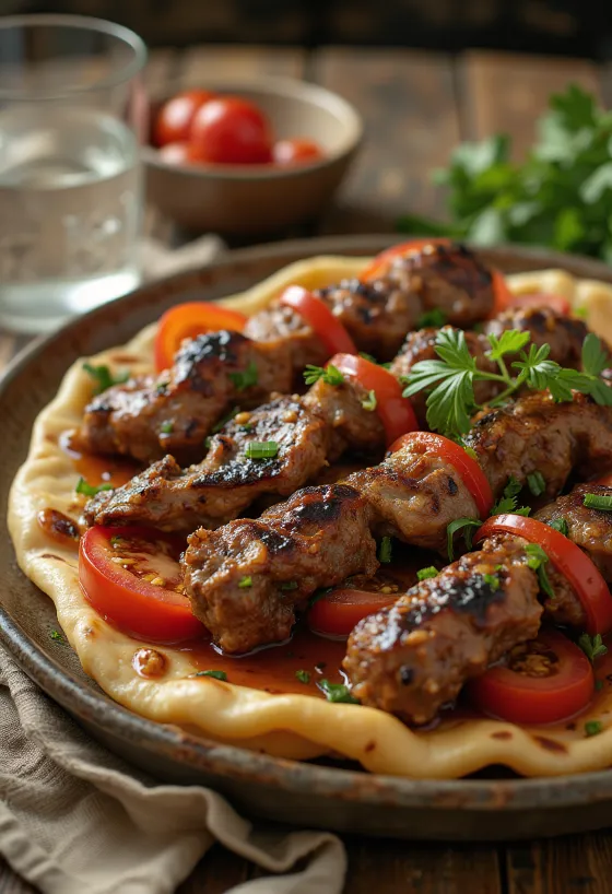 Tandır Kebab lassan sült bárányhússal és fűszeres vajjal