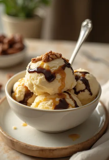 Turtle Ice Cream tálalva