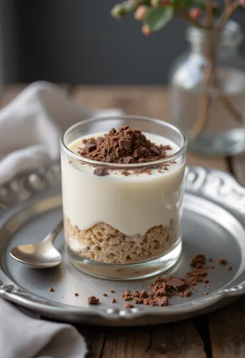 Zabkekszes panna cotta pohárban