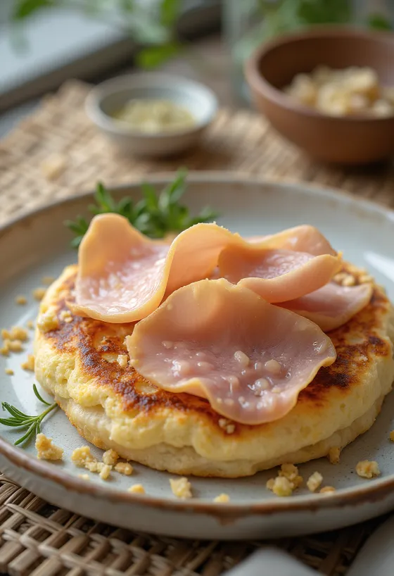 Crumpet pulykasonkával aranybarna, puha sütemények