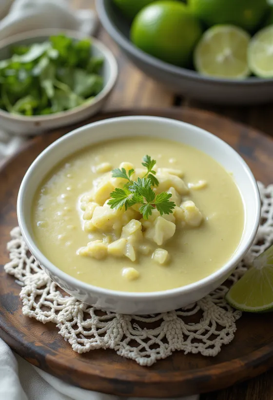 Kókusztejes lime curry szósz tálalva