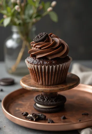 Frissen sült Oreo töltött cupcake