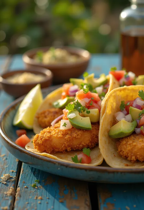Tacos de Pescado Empanizado tálalva