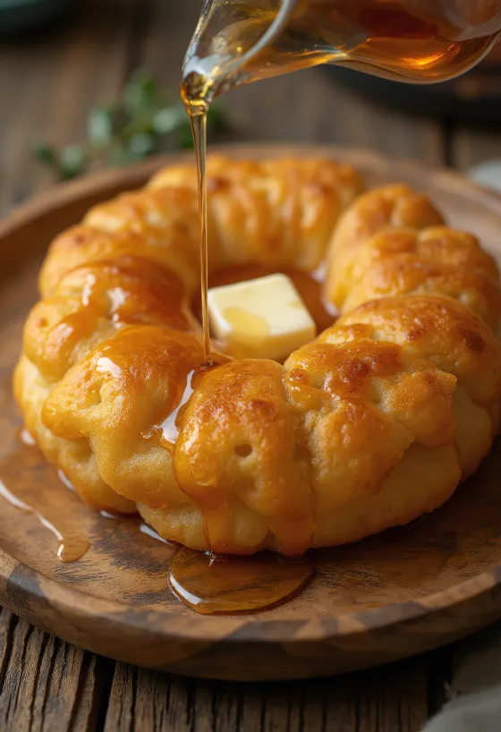Bannock juharsziruppal, édes és friss reggeli kenyér