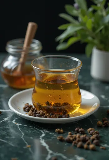 Borsmenta tea frissen tálalva