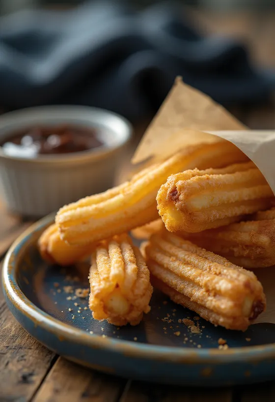 Churros tálalva