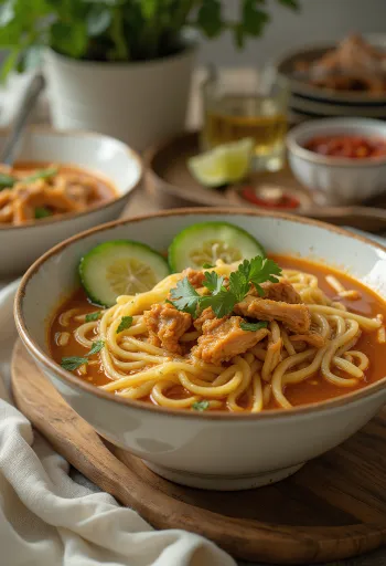 Laksa Siglap, gazdag kókuszos csirke leves rizstésztával