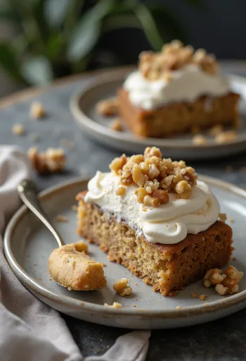 Mágnás diós torta tálalva