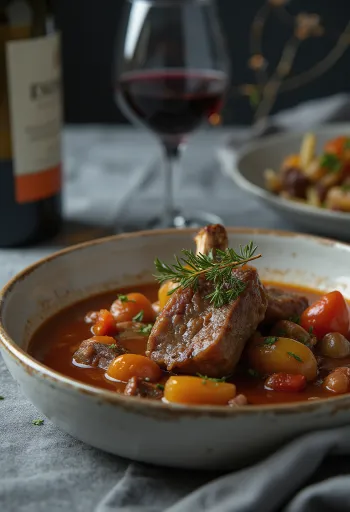 Osso buco kakukkfűvel, puha borjúcsülök aromás mártásban, gremolatával megszórva