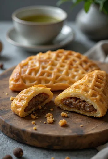 Taiyaki gesztenyepürével, gluténmentes tésztával tálalva