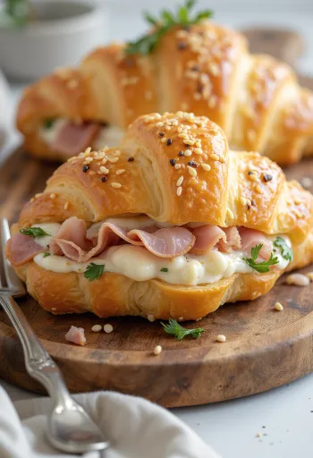 Tormás croissant tálalva