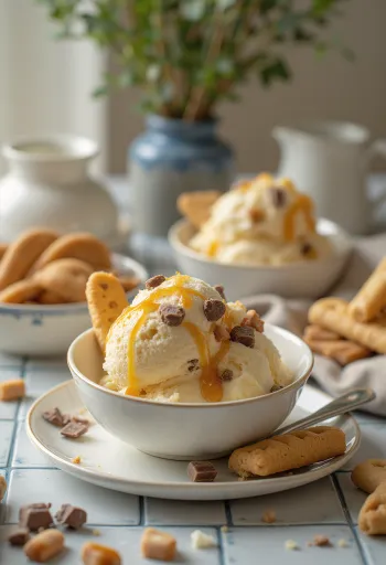 Twix Ice Cream fagylalt tálalva