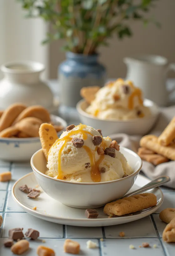 Twix Ice Cream fagylalt tálalva