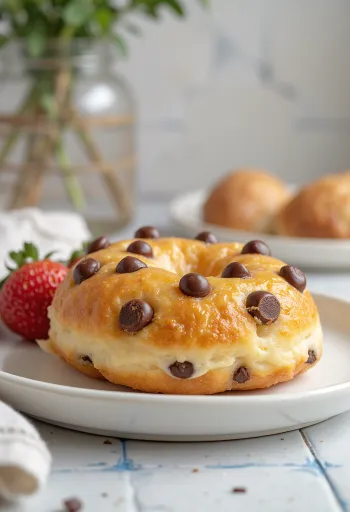 Chocolate Chip Doughnut frissen tálalva