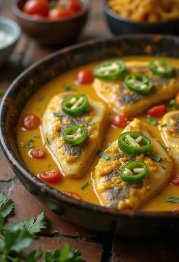 Doi Ilish paradicsommal, gazdag halétel joghurttal és paradicsommal